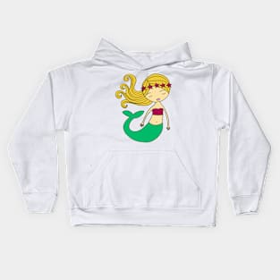 mermaid girl Kids Hoodie